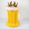 21-Inch Yellow White Inflatable Beer Mug Party BEVERAGE COOLER